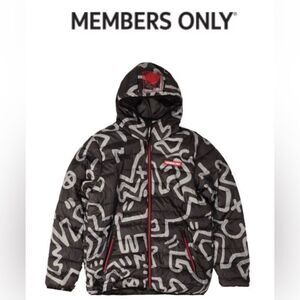 MEMBERS ONLY + KEITH HARANG - M Sz XL -NWT Reversible Puffer Jacket